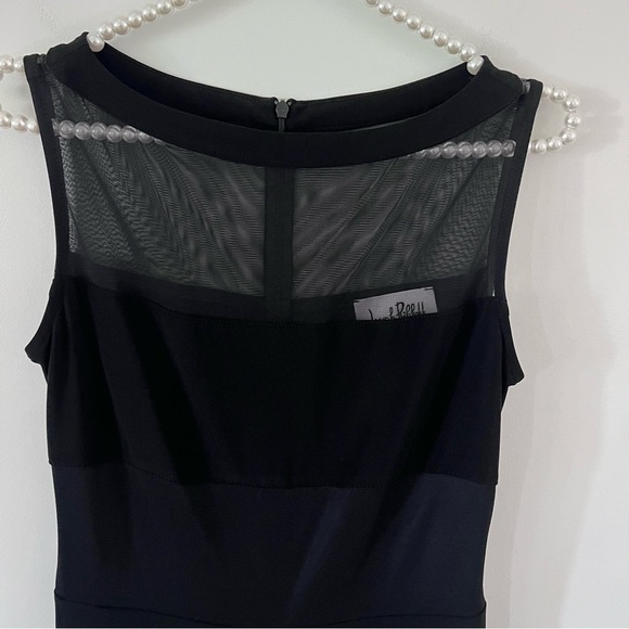 Joseph Ribkoff Mesh Top Sleeveless Wide-Leg Sash Waist Jumpsuit | Size 8| - Picture 4 of 9